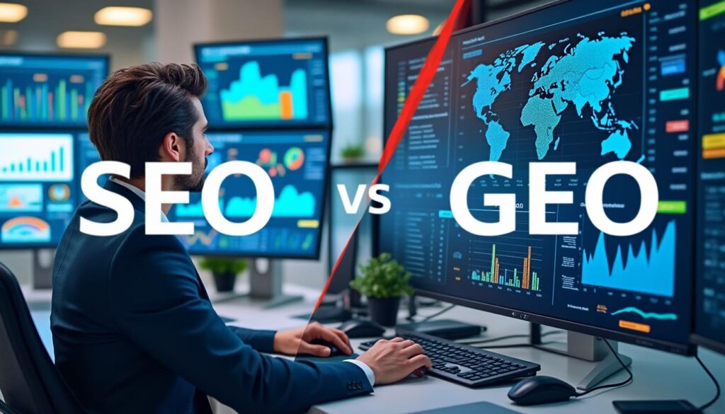 découvrez les différences clés entre le seo et le geo, deux approches du référencement qui optimisent la visibilité en ligne selon vos objectifs géographiques et de contenu.